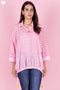 Mulmul Cotton Poncho Top In Block Print